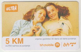 BOSNIA - Ultra - Girlfriends, 5KM , BH Mobile GSM Refill, Used - Bosnien