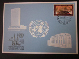 A RARE 1980 FN I SKARA STAMP EXHIBITION SOUVENIR CARD WITH FIRST DAY OF EVENT CANCELLATION. ( 02253 ) - Storia Postale