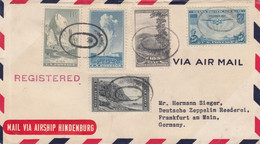 Zeppelin - 1936 - USA -  Lettre De New York Du 03/07/1936 Vers Frankfort Le 06/07/1936 - Zeppelins