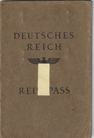 GERMANY Passport 1939Passeport ALLEMAGNE - Reisepaß - Revenues/Fiscaux - Documenti Storici
