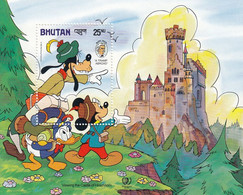 BHUTAN Block 125,unused,Disney - Bhutan