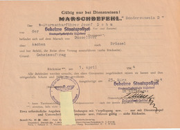 GERMANY Gestapo Sonderausweis (Passport) 1944 ALLEMAGNE  (Passeport) – Sonderausweis - Documenti Storici