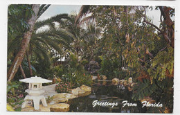 (RECTO / VERSO) BAHIA MAR - FLOWERING GARDENS AT PATRICIA MURPHY'S CANDLELIGHT RESTAURANT - BEAUX TIMBRES - FORMAT CPA - Fort Lauderdale