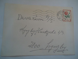 DENMARK COVER 1973   STUBBEKORING   FKOWERS - Maximum Cards & Covers