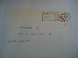 DENMARK COVER 1973 KOLDING  FLOWERS - Maximumkaarten