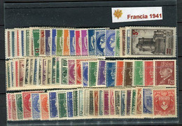 Francia 1941 Completo ** MNH. - 1940-1949