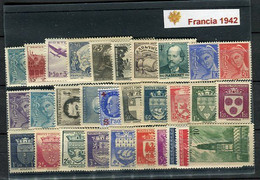 Francia 1942 Completo ** MNH. - 1940-1949