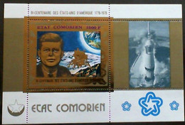 COMOROS (REPUBLIC OF) , 1976.Kennedy And Apollo 11,sheet - Océanie