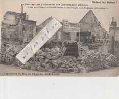 SOISSONS - Maison G. NOUGAREDE - Avant Et Après Bombardement  ( Carte Double )   Rare - Soissons