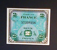 France 1944: Allied Occupation 2 Francs - 1944 Drapeau/France