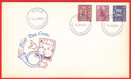 NORWAY FDC 1970 «Daily Issues» NK# 646/48 - Mi# 506+600/01 Cacheted Cover - Cartas & Documentos