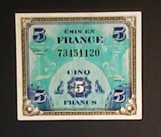 France 1944: Allied Occupation 5 Francs - 1944 Drapeau/Francia