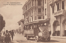MAROC . CASABLANCA . Avenue Du Général D'Amade ( Autobus Beau Plan / Grand Bar Des Arcades ) - Casablanca