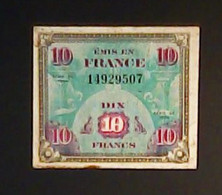 France 1944: Allied Occupation 10 Francs - 1944 Vlag/Frankrijk