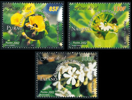 POLYNESIE 2002 - Yv. 677 678 Et 679 **   Faciale= 3,32 EUR - Fleurs De Sel (3 Val.)  ..Réf.POL26533 - Unused Stamps