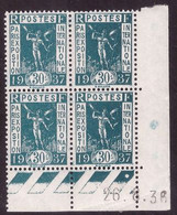 FRANCE N°323** EXPOSITION 1937 COIN DATE DU 26/8/1936 - 1930-1939