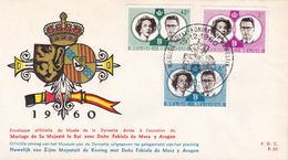 B01-173 BELG.1960 11691171 FDC 88 Bruxelles Brussel Koninklijk Huwelijk  Mariage Royal - 1951-1960
