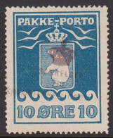 1905. PAKKE PORTO. 10 øre Blue. Thiele. Perf 12 ½. STYRELSEN AF KOLONIERNE I GRØNLAND... (Michel 3) - JF510277 - Spoorwegzegels