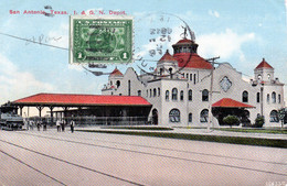 CPA - TEXAS - SAN  ANTONIO -  International - Great Northern Railroad -  Dépot - 1913 - San Antonio