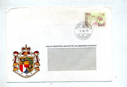 Lettre Cachet Vaduz Sur Eglise - Maschinenstempel (EMA)