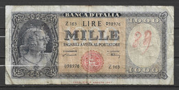 ITALIE 1000 LIRE 10 02 1948 - 1000 Lire