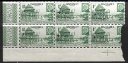Dahomey N°154** Bloc De 6 Avec Variété De Surcharge Et Croix De Repère.( Un Timbre Défectueux) - Altri & Non Classificati