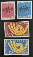 SUISSE    Europa 1972 Et 1973   N° Y&T  899, 900, 924 Et 925  ** - Neufs