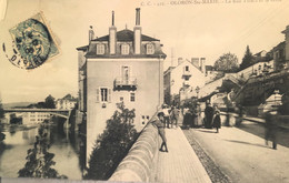 Carte Postal - Oloron-Ste-Marie, Rue Thiers Et La Gare - Oloron Sainte Marie