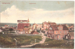 Nordseebad LANGEOOG Total Ansicht Mit Kirche Im Dorf Color Gelaufen 6.8.1912 - Langeoog