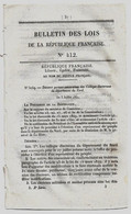 Bulletin Des Lois 412 1851 Oignons De Scille Marine D'Algérie/Général Ducos De La Hitte/Pierre-François De Saint-Priest - Decreti & Leggi