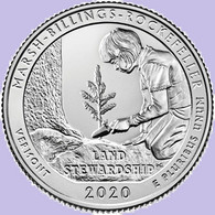 USA Quarter 1/4 Dollar 2020 P, Marsh-Billings-Rockefeller - Vermont, KM#722, Unc - 2010-...: National Parks
