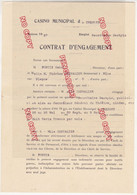 Contrat D'engagement Casino Municipal Du Tréport Pour La Saison 1927 - Sin Clasificación
