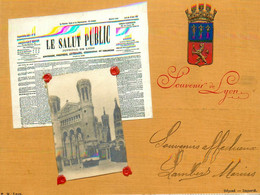 Lyon * Souvenir De La Ville ! * Journal LE SALUT PUBLIC * CPA Gauffrée Embossed - Andere & Zonder Classificatie