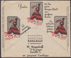 BELGIQUE - 1937 - Enveloppe CCP Impression Bicolorepublicité - Advertising - Reklame - Werbung - Hygiène, Mécanique - Advertising