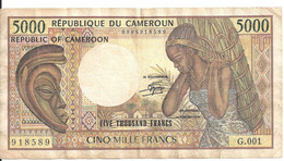CAMEROUN 5000 FRANCS ND1984 VF P 22 - Camerun