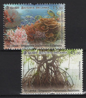 Sri Lanka (2021)  - Set -   /  Joint Issue With Singapore - Marine Life - Turtle - Fauna - Joint Issues