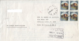 PIEGO IN "CORSO PARTICOLARE"  /  Lire 450 X 4   _ 12.2.1991 - 1991-00: Storia Postale