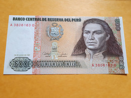 PEROU 500 INTIS 26 DE JUNIO DE 1987 UNC P-134b - Pérou