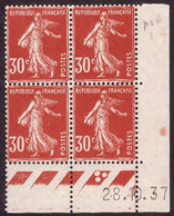 FRANCE N°360** TYPE SEMEUSE COIN DATE DU 28/10/1937 - 1930-1939