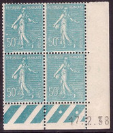 FRANCE N°362** TYPE SEMEUSE COIN DATE DU 17/2/1938 - 1930-1939