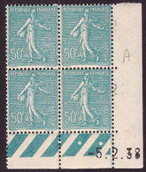 FRANCE N°362** TYPE SEMEUSE COIN DATE DU 5/2/1938 - 1930-1939