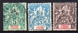 Grande Comore : Yvert N° 4-6-8 - Used Stamps