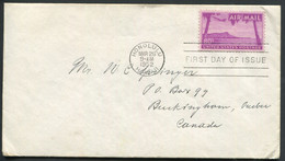 HAWAI -  U.S.A. PA N° 45 / FDC D'HONOLULU LE 26/3/1952 POUR LE CANADA - TB - Hawaii