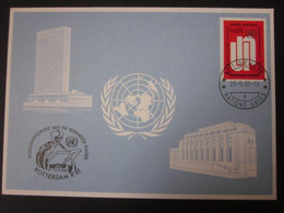 A RARE ROTTERDAM R '81 EXHIBITION SOUVENIR CARD WITH FIRST DAY OF EVENT CANCELLATION. ( 02259 ) - Briefe U. Dokumente