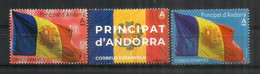 Drapeau D'Andorre. Bandera De Andorra.  3 Val. Neufs **  AND.ESP - Unused Stamps