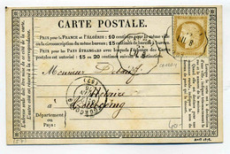 Carte Precurseur CPO / Convoyeur Station CAUDRY  Ligne N°77 Lille à Busigny / Dept 57 Nord   / 1876 - 1849-1876: Période Classique