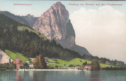 A1022) Salzkammergut PLOMBERG Am MONDSEE Mit Der Drachenwand - Tolle Häuser Ansichten Am Ufer 1920 - Mondsee
