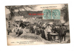 56- LOCHRIST -Une Assemblée à LOCHRIST (Morbihan)- Les Buveurs De Cidre-Ecrite- Timbrée -Sept. 1905-Cachet Pointillé - Sonstige Gemeinden