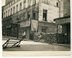 2 Photos De Paris Rue Belleville Et Denoyez 1939 1945 Barricades - Arrondissement: 20