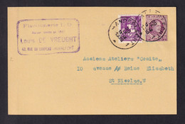 DDAA 325 - Carte Privée TP Cérès 20 C + Découpure D' Entier Postal Houyoux ANDERLECHT 1936 - TARIF EXACT 35 C - 1932 Ceres Und Mercure